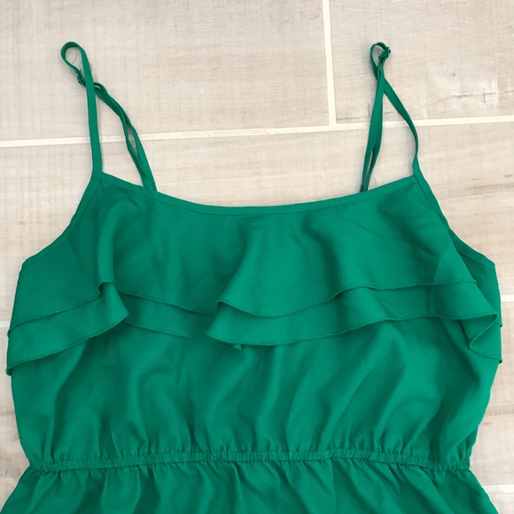 Green Ruffle Dress - Picture 2 of 3